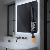 Espejo LED Cuadrado | Control por interruptor de pared | Luz blanca fría - Reyze Seria Motivated Model 2